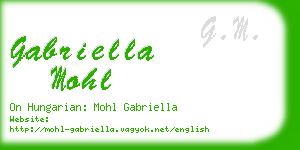 gabriella mohl business card